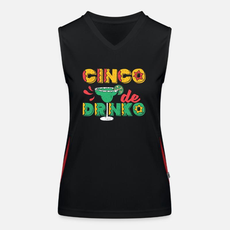 Cinco De Drinko Mayo Mexican Drink Tequila Women's Functional Contrast Tank Top