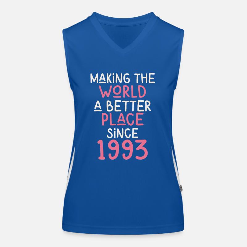 Making the World a better place since 1993 Funktionelles Kontrast-Tank Top für Frauen