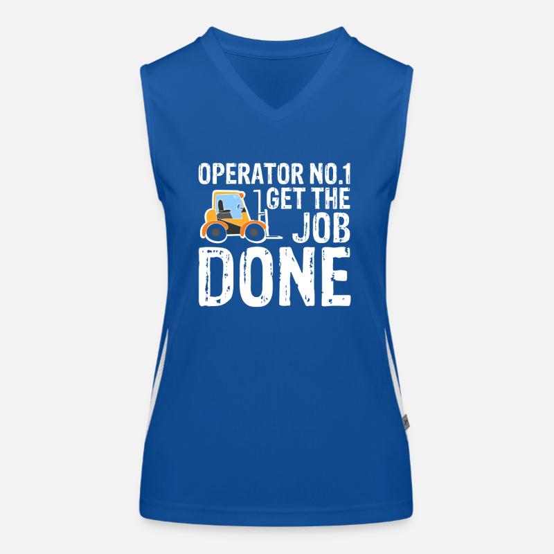 Operator No.1 Get The Job Done Kids Forklift Women's Functional Contrast Tank Top