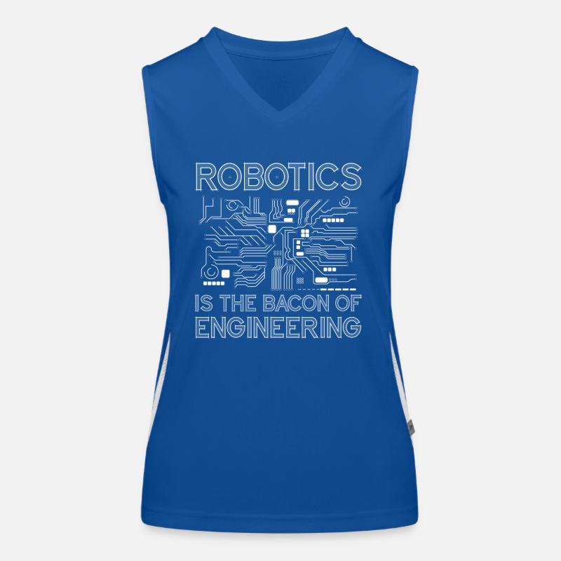 Robot Robotics Engineer Bacon Funktionelles Kontrast-Tank Top für Frauen