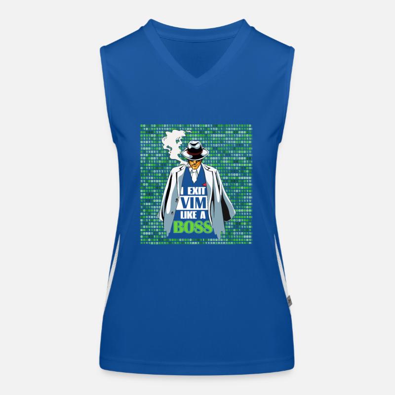 I Exit VIM like a Boss for Linux Coder and Hacker Funktionelles Kontrast-Tank Top für Frauen