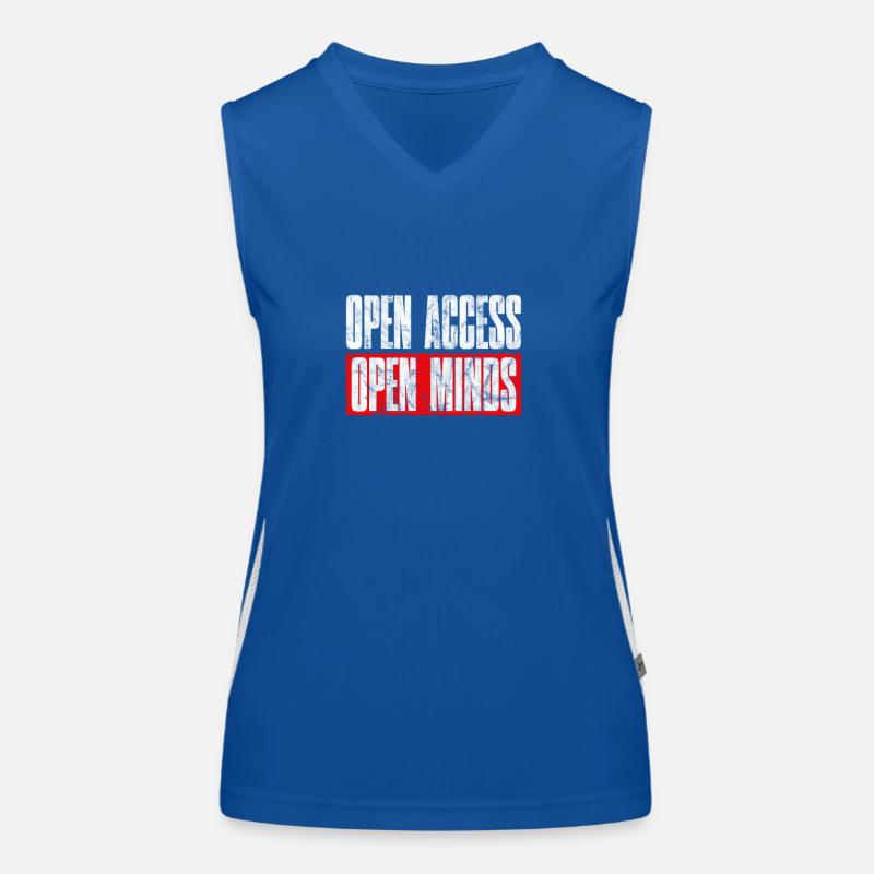 Open Access Open Mind for Hacker and Coder Funktionelles Kontrast-Tank Top für Frauen