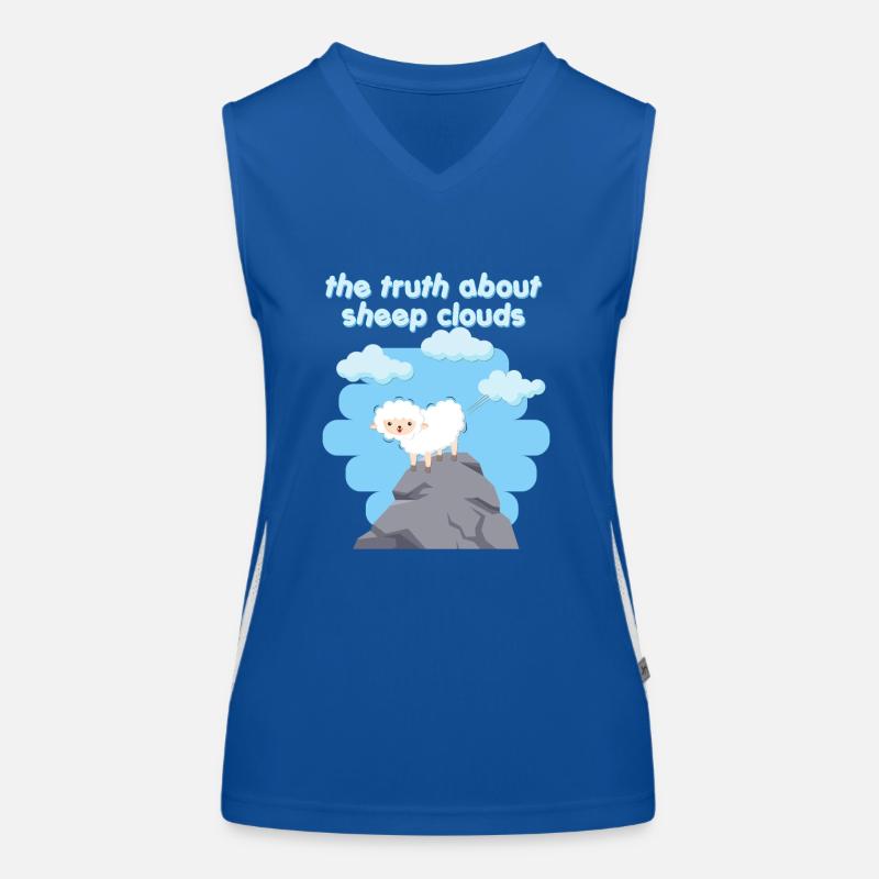 Sheep Sheep The truth about sheep clouds Sleep Women's Functional Contrast Tank Top