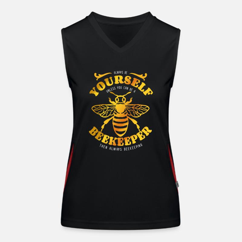 Sei immer du selbst - Imker - Biene - Spruch Funktionelles Kontrast-Tank Top für Frauen