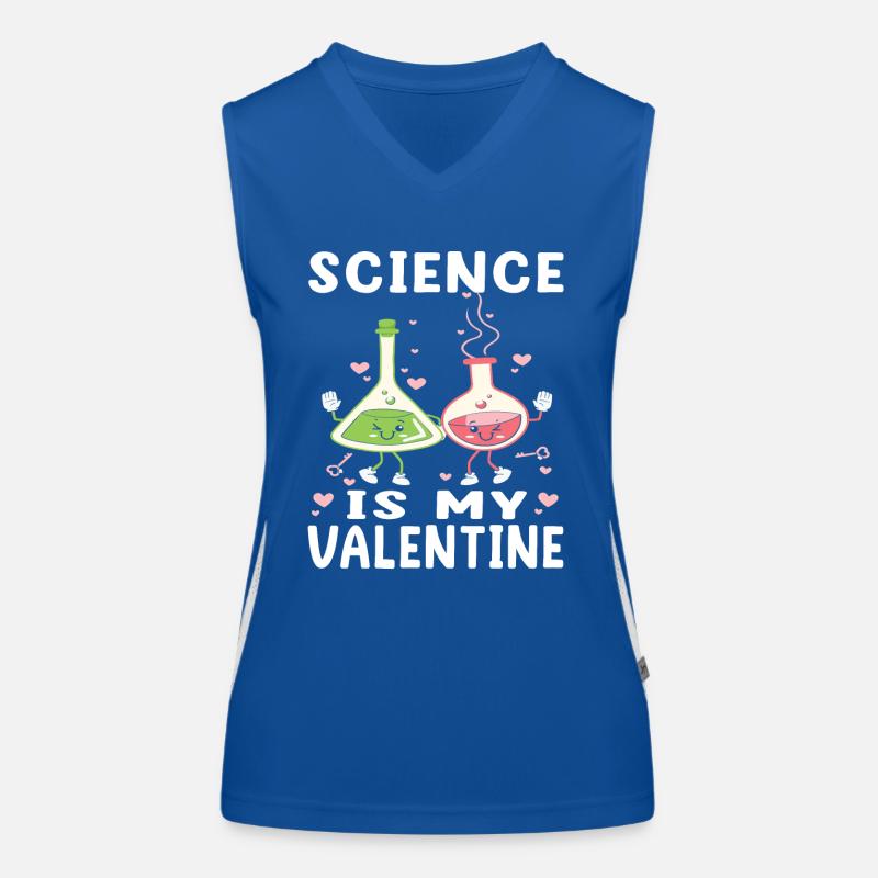 Drôle de science est mon professeur de sciences de la Saint-Valentin Débardeur respirant contrasté Femme