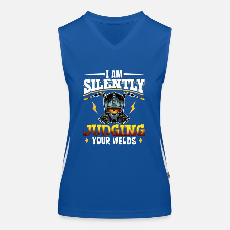 Welder Funny Funny Sweat Gift Women's Functional Contrast Tank Top