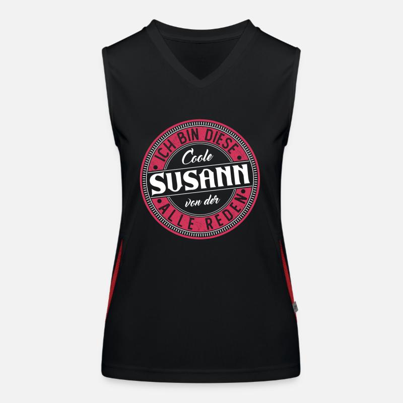 Susann Geschenkidee Geschenk Geburtstag Funktionelles Kontrast-Tank Top für Frauen