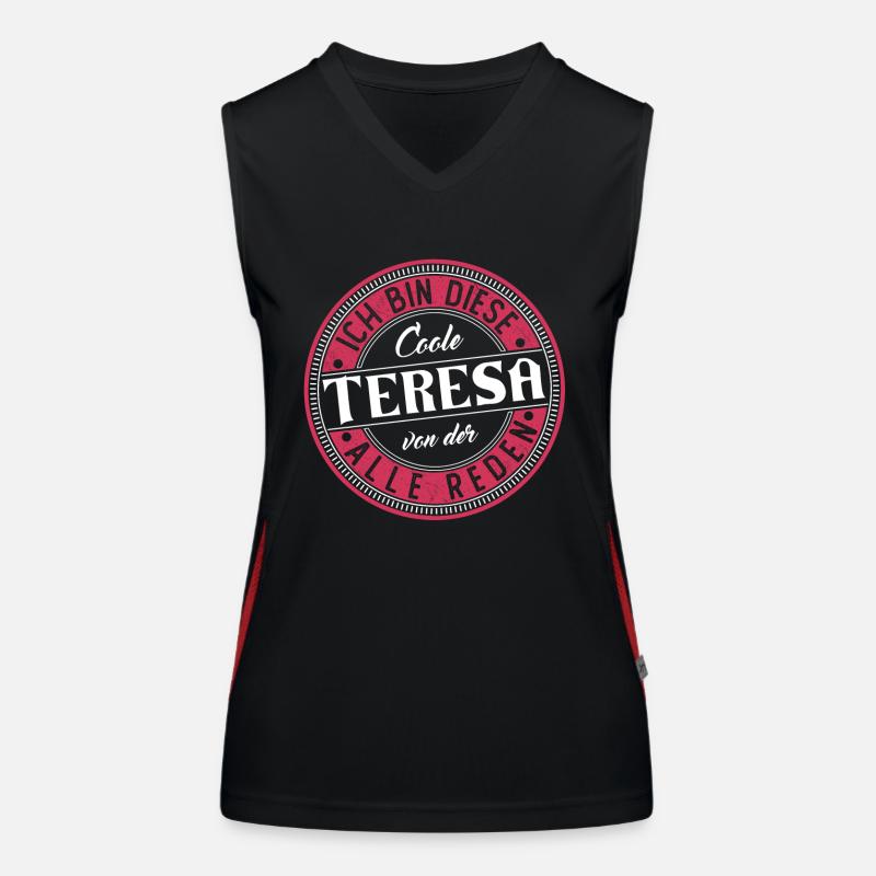 Teresa Geschenkidee Geschenk Geburtstag Funktionelles Kontrast-Tank Top für Frauen