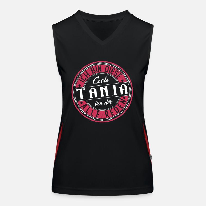 Tanja Geschenkidee Geschenk Geburtstag Funktionelles Kontrast-Tank Top für Frauen