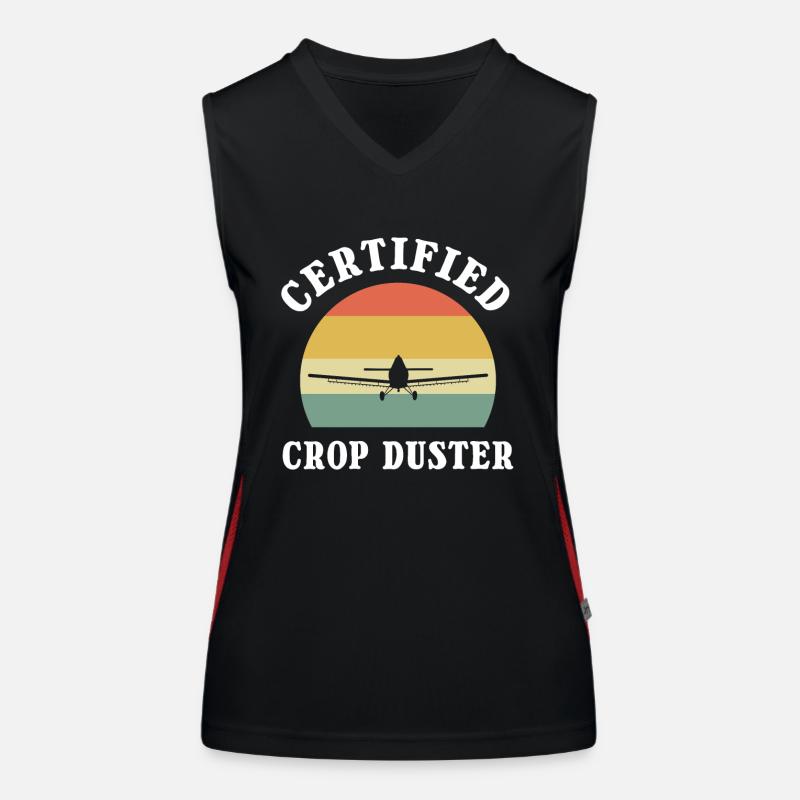 Certified Crop Duster Farting Joke Crop Dusting Funktionelles Kontrast-Tank Top für Frauen