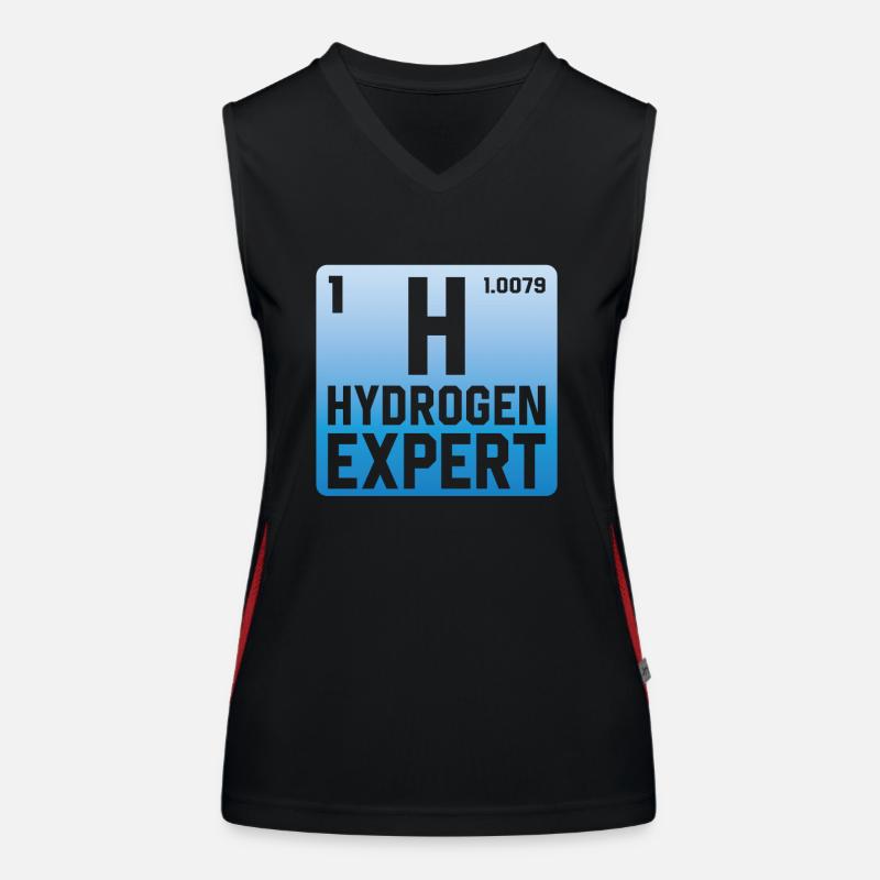 Hydrogen Expert Wasserstoff Energie Element Funktionelles Kontrast-Tank Top für Frauen
