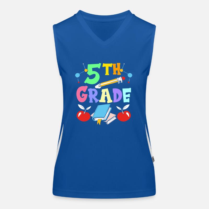 5th Grade School 5th Class Fifth Grader Fifth Women's Functional Contrast Tank Top