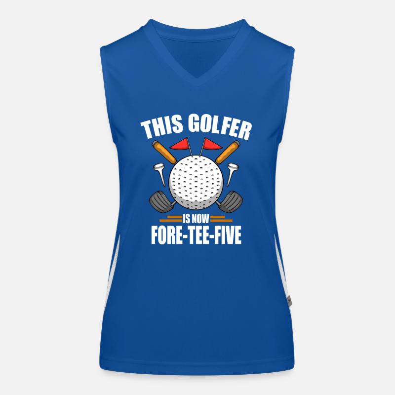 Chemises de golf d’anniversaire pour hommes 45th ans de golf Débardeur respirant contrasté Femme