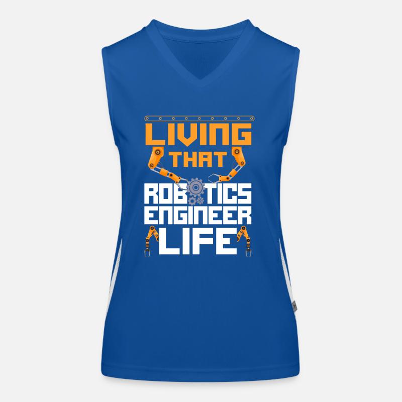 Robot Robotics Engineer Vintage Funktionelles Kontrast-Tank Top für Frauen