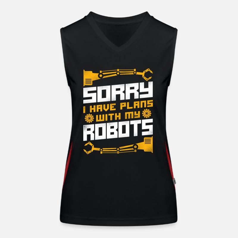 Robot Robotics Engineer Vintage Funktionelles Kontrast-Tank Top für Frauen