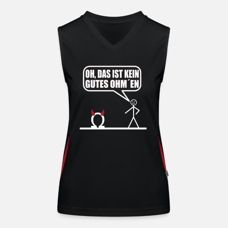 Funny stick figure Not a good omen Women's Functional Contrast Tank Top