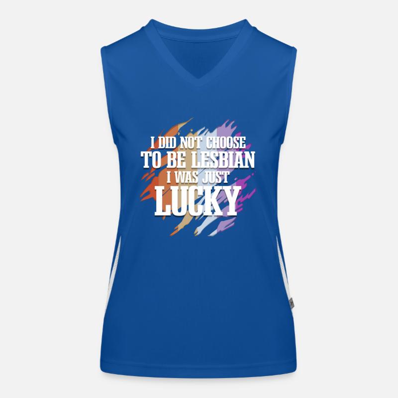 Lesbian Quote Funny Pride Month Women's Functional Contrast Tank Top