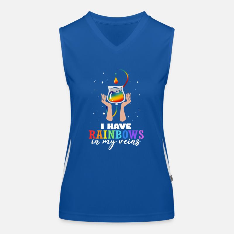 Rainbow Veins LGBTQ Pride Month Schwule Lesbe Funktionelles Kontrast-Tank Top für Frauen