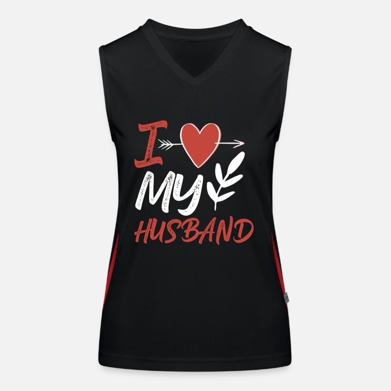 Ich liebe meinen Ehemann Funktionelles Kontrast-Tank Top für Frauen