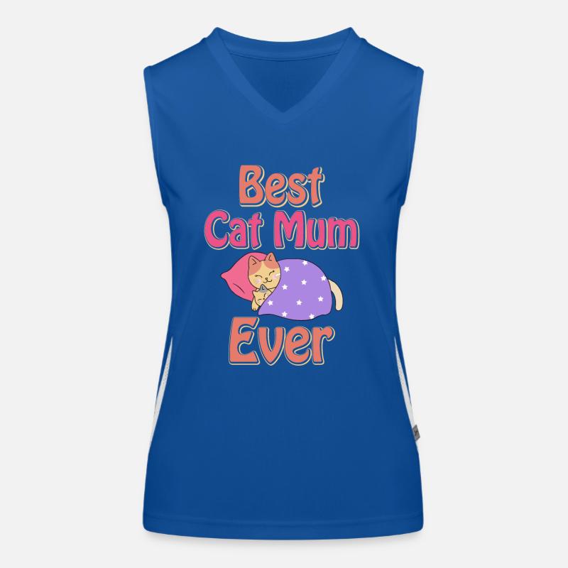 Beste Katzen Mutter Funktionelles Kontrast-Tank Top für Frauen