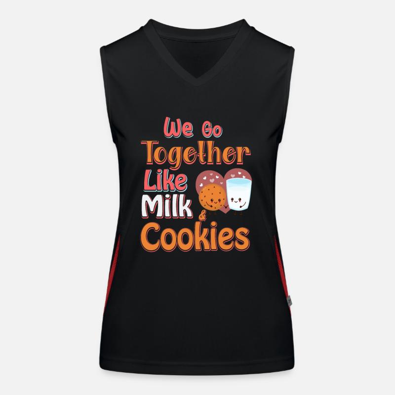 Nous appartenons ensemble comme le lait et les biscuits Débardeur respirant contrasté Femme