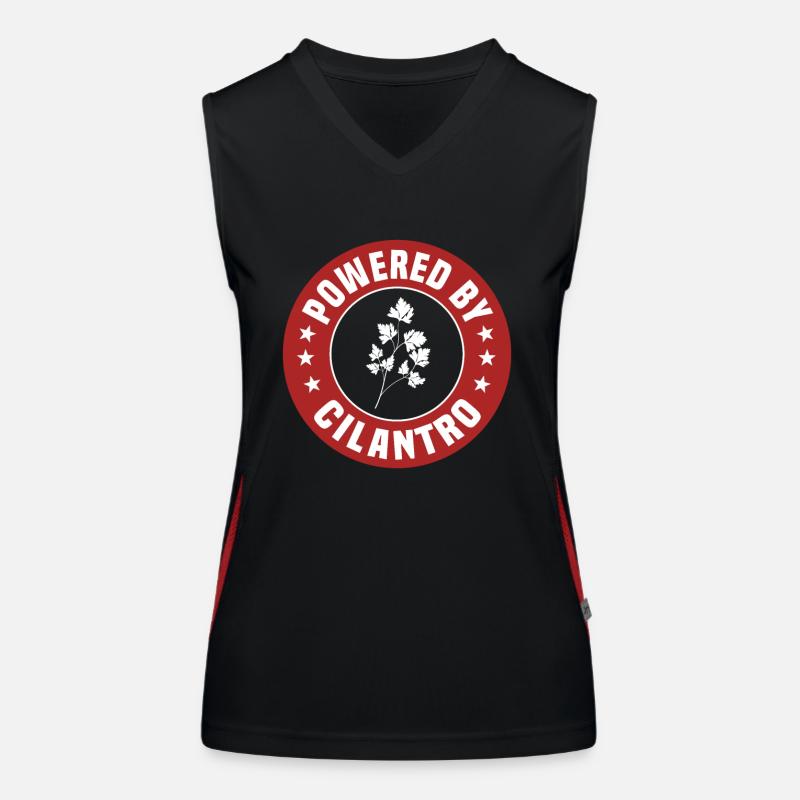 Angetrieben Von Cilantro Funktionelles Kontrast-Tank Top für Frauen