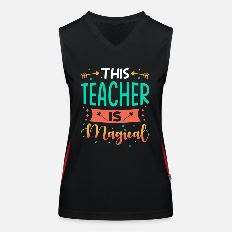 Lehrerin Geschenk Funktionelles Kontrast-Tank Top für Frauen