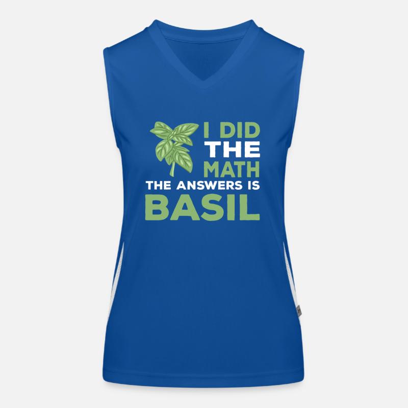 Drôle de conception de basilic Débardeur respirant contrasté Femme