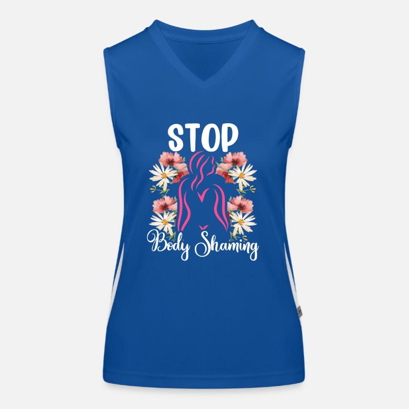 No more bodyshaming Annoying bodyshaming Women's Functional Contrast Tank Top