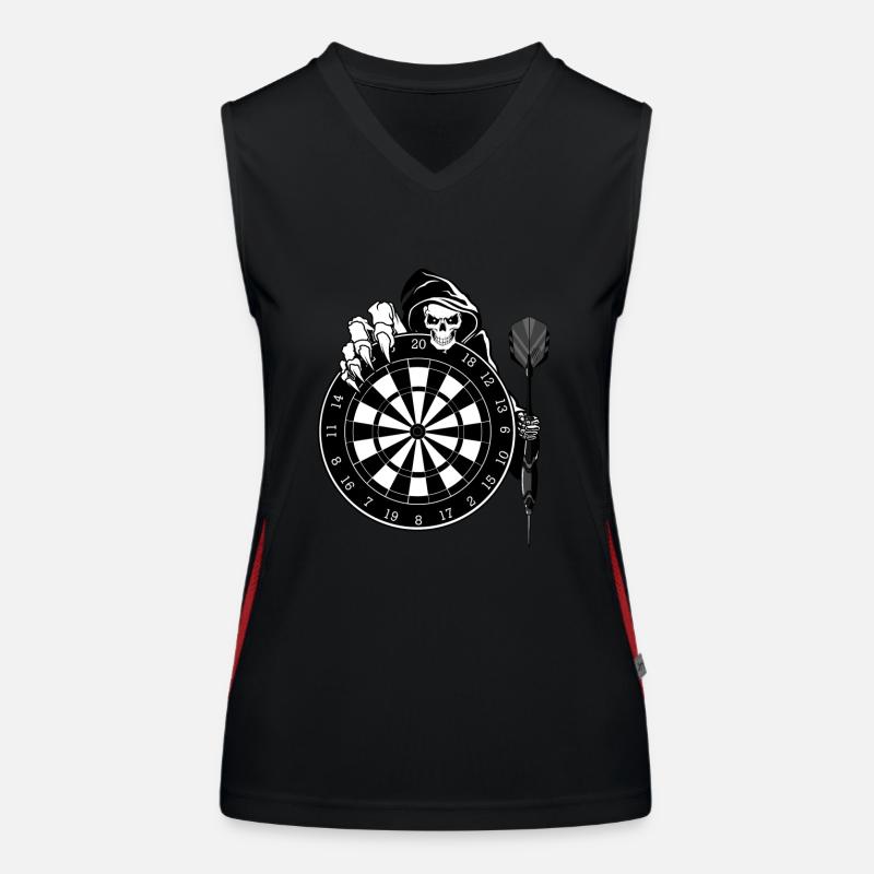 Darts Grim Reaper Skeleton Débardeur respirant contrasté Femme