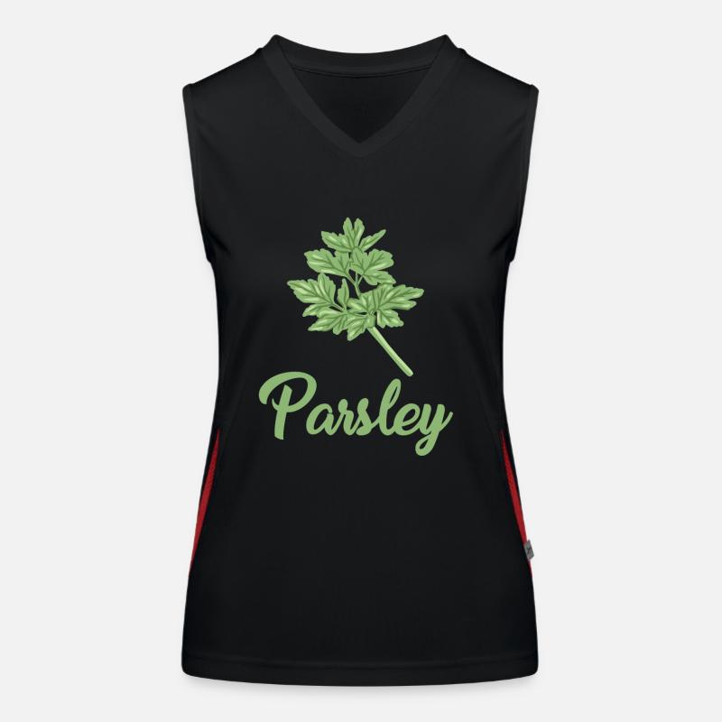 Great parsley design Women's Functional Contrast Tank Top