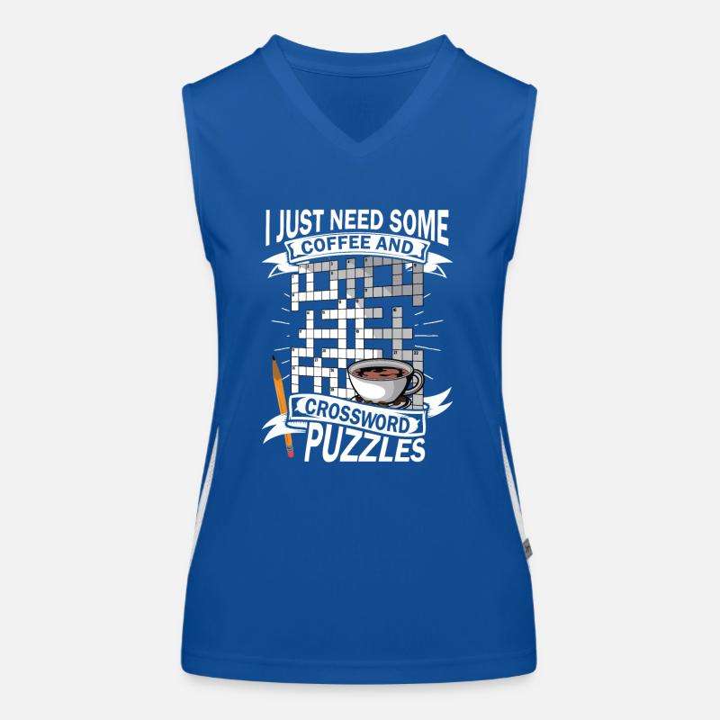 Solve crossword puzzles Women's Functional Contrast Tank Top