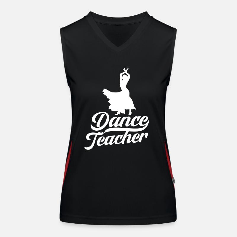 Professeur de danse Cours de danse Professeur de danse École de danse Débardeur respirant contrasté Femme