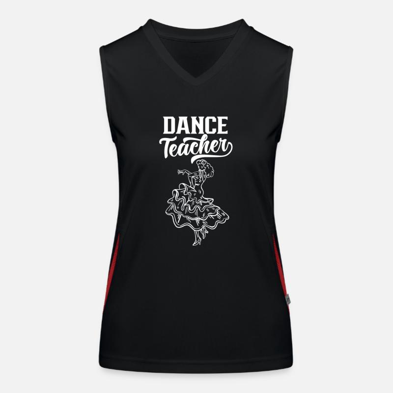 Professeur de danse Professeur de danse École de danse Cours de danse Débardeur respirant contrasté Femme
