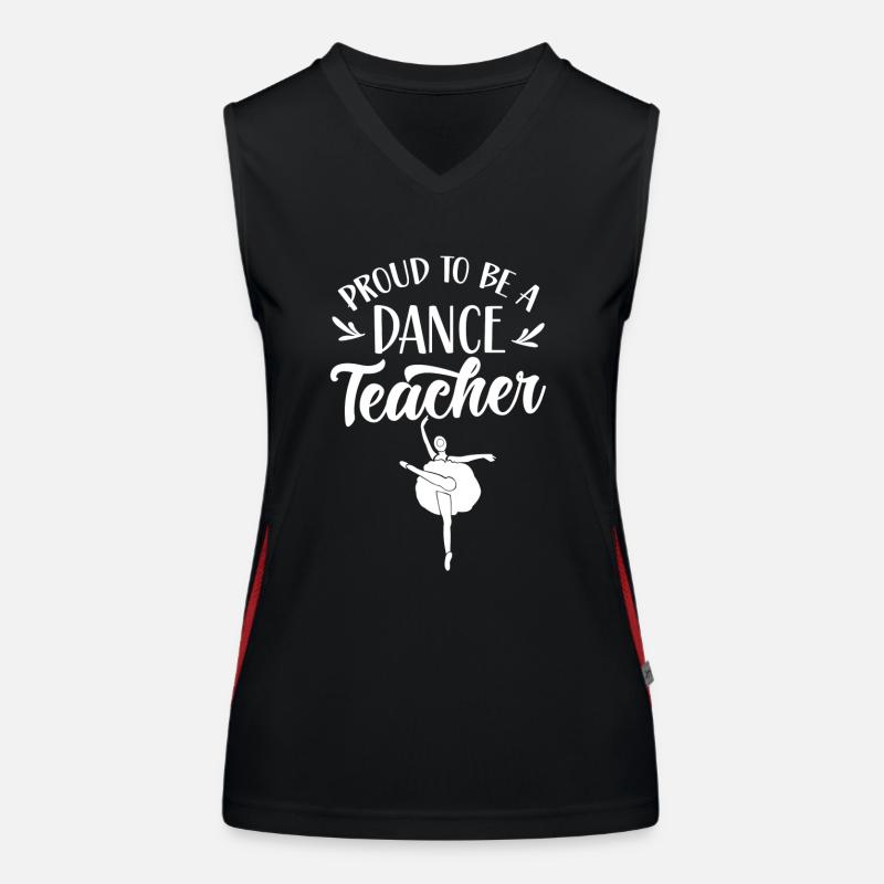Fier d’être professeur de danse École de danse Cours de danse Débardeur respirant contrasté Femme