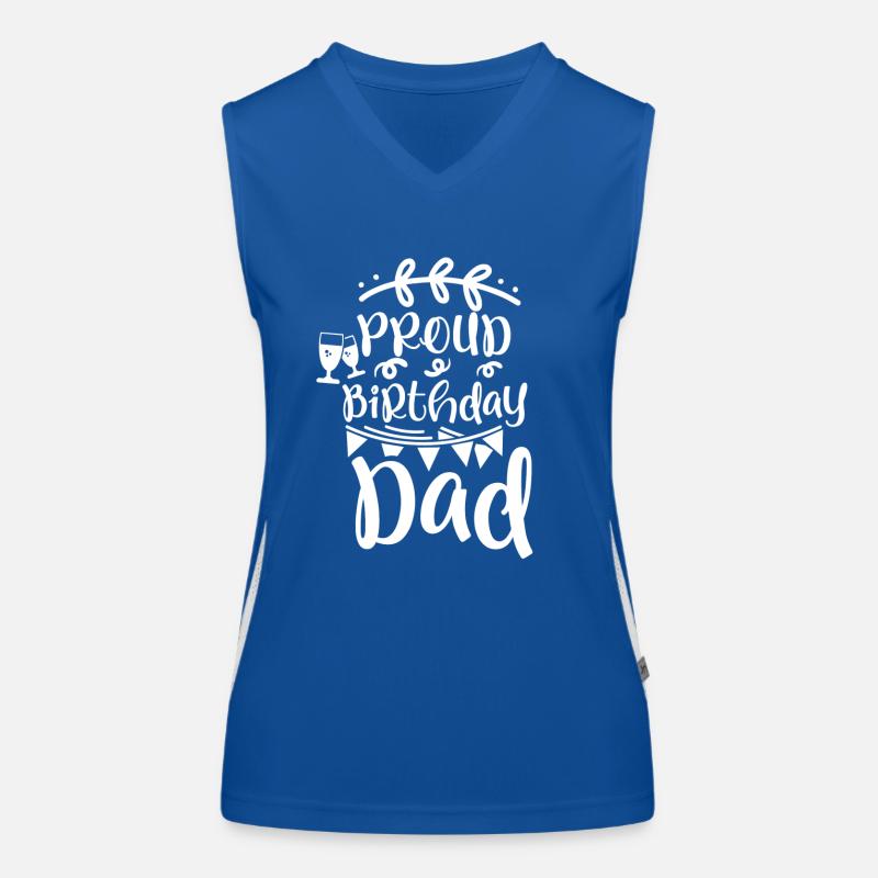 Stolzer Geburtstagspapa Vater Geburtstag Papi Funktionelles Kontrast-Tank Top für Frauen