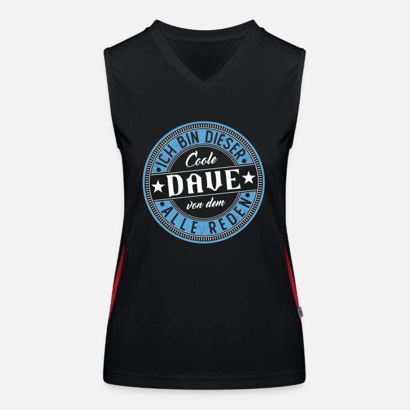 Dave Geschenkidee Geschenk Geburtstag Funktionelles Kontrast-Tank Top für Frauen