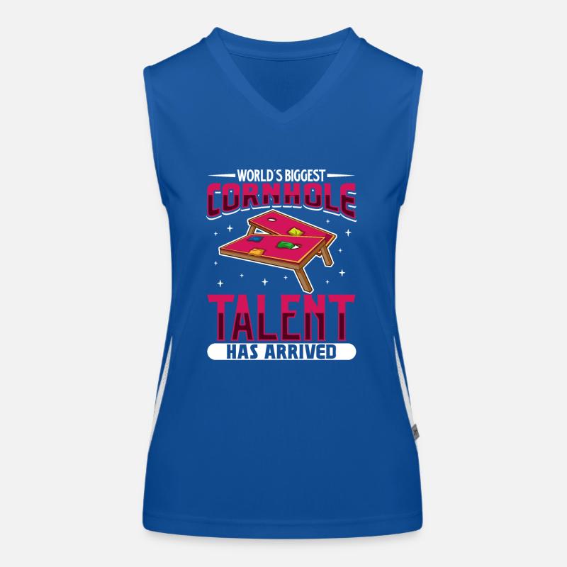 Cornhole Throwing Cornhole Player Cornhole Lover Cornhole lover Débardeur respirant contrasté Femme
