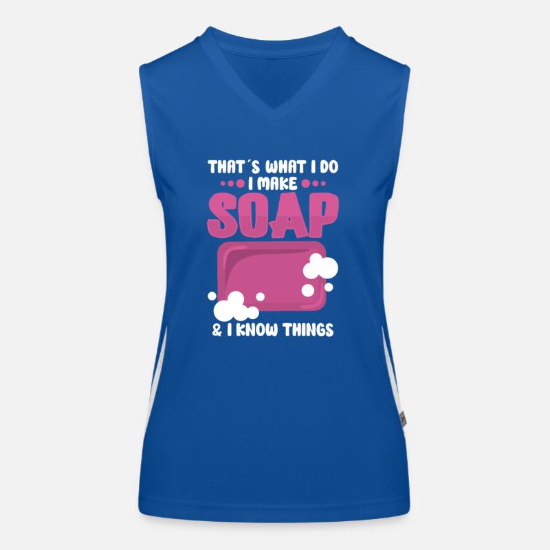Soap Making Bubbles Bubble Bathroom Women's Functional Contrast Tank Top