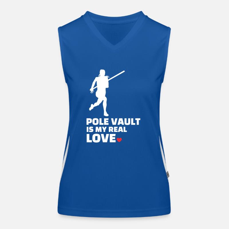 Ich Liebe Stabhochsprung Funktionelles Kontrast-Tank Top für Frauen