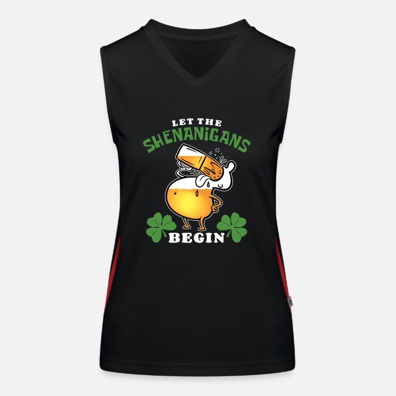 St Patrick’s Day - Manigances - Bière - Trèfle Débardeur respirant contrasté Femme