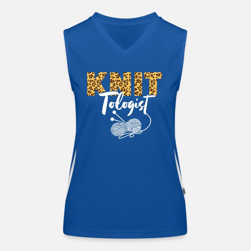 Knitting Wrinkled Leopard Cheetah Women's Functional Contrast Tank Top