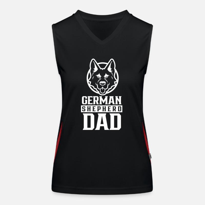 Deutscher Schäferhund Papa Junge Typ Haustier Süß Funktionelles Kontrast-Tank Top für Frauen