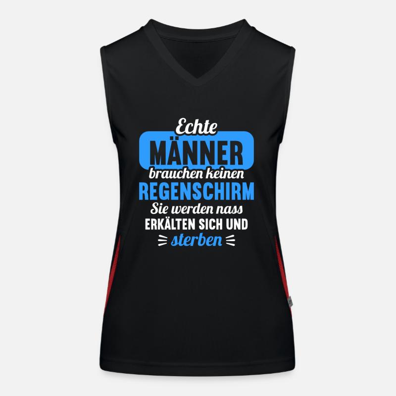 Sarkasmus Ironie stolzer Mann echte Männer Funktionelles Kontrast-Tank Top für Frauen