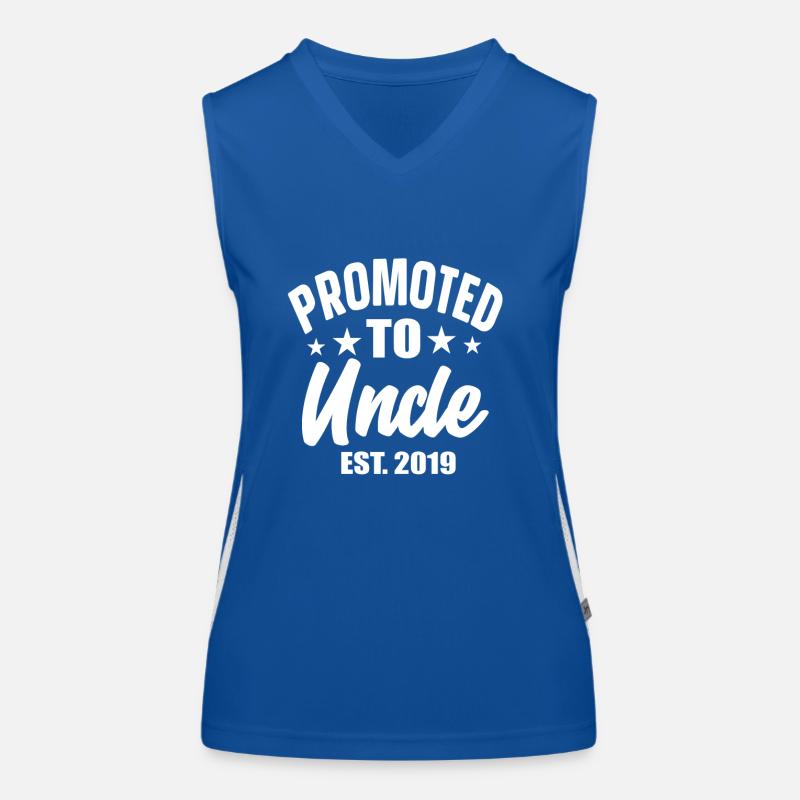Promoted To Uncle est 2019 Women's Functional Contrast Tank Top