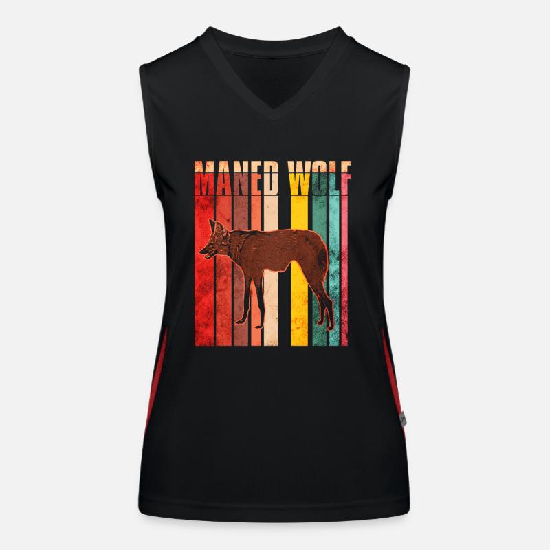 Mähnenwolf Funktionelles Kontrast-Tank Top für Frauen