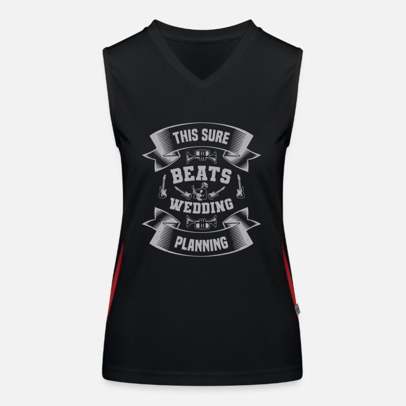 THIS SURE BEATS WEDDING PLANNING Women's Functional Contrast Tank Top