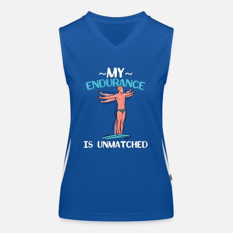My endurance is second to none Pool diving Women's Functional Contrast Tank Top