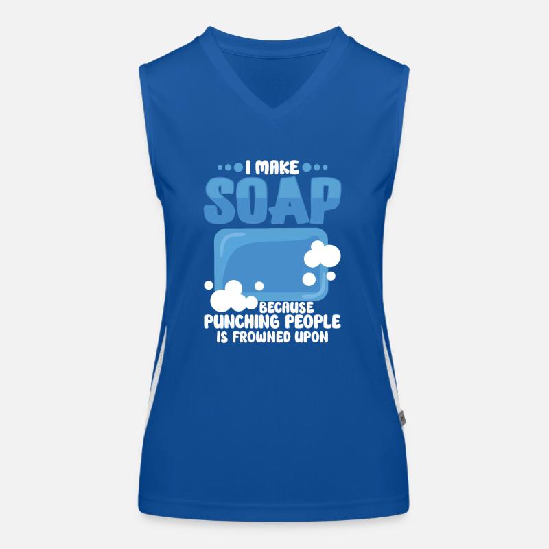 Soap Making Bubbles Bubble Bathroom Women's Functional Contrast Tank Top