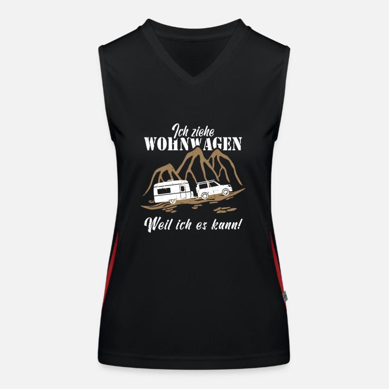 Wohnwagen Camping Camper Funktionelles Kontrast-Tank Top für Frauen